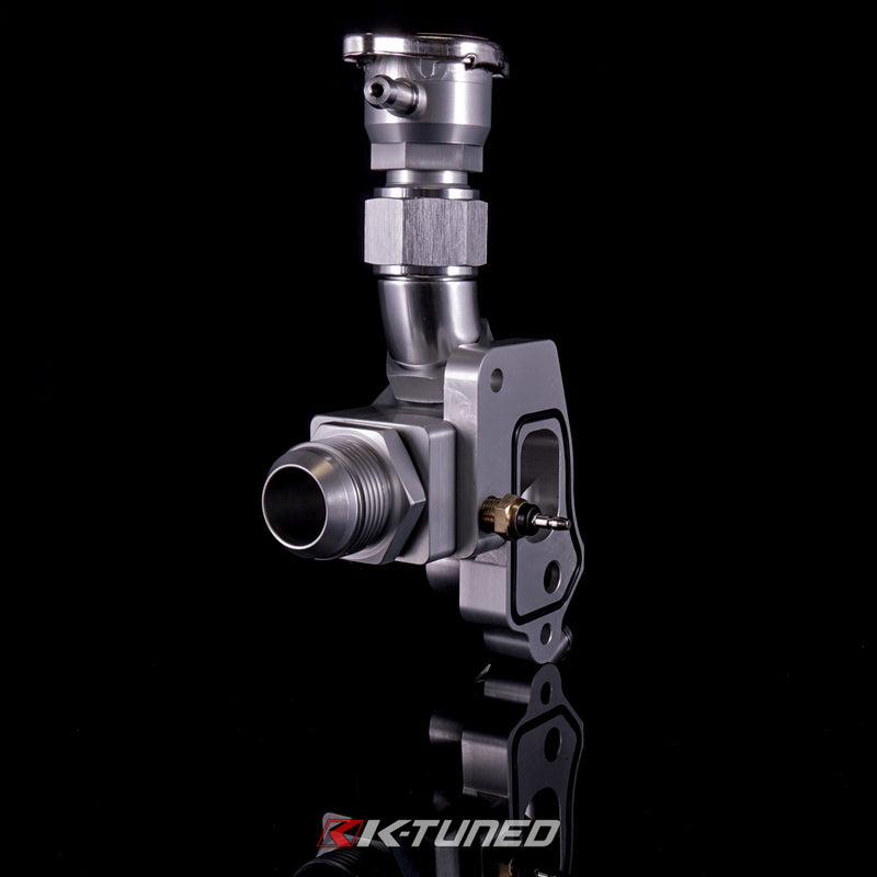 K-Tuned K20 Upper Coolant Housing w/ Filler Neck - Includes Hose End and 16AN - KUW-20T-F02