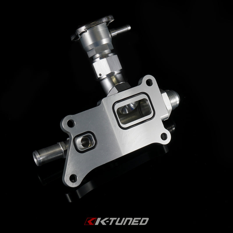 K-Tuned NEW - K24 Upper Coolant Housing w/ Filler Neck - Includes Hose End and 16AN - KUW-24S-F02