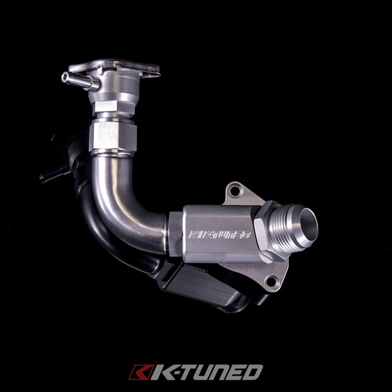 K-Tuned B16/B18C5 (Type R) Upper Coolant Housing w/ Filler Neck and 16AN and Hose End Fitting - KUW-B16-F02