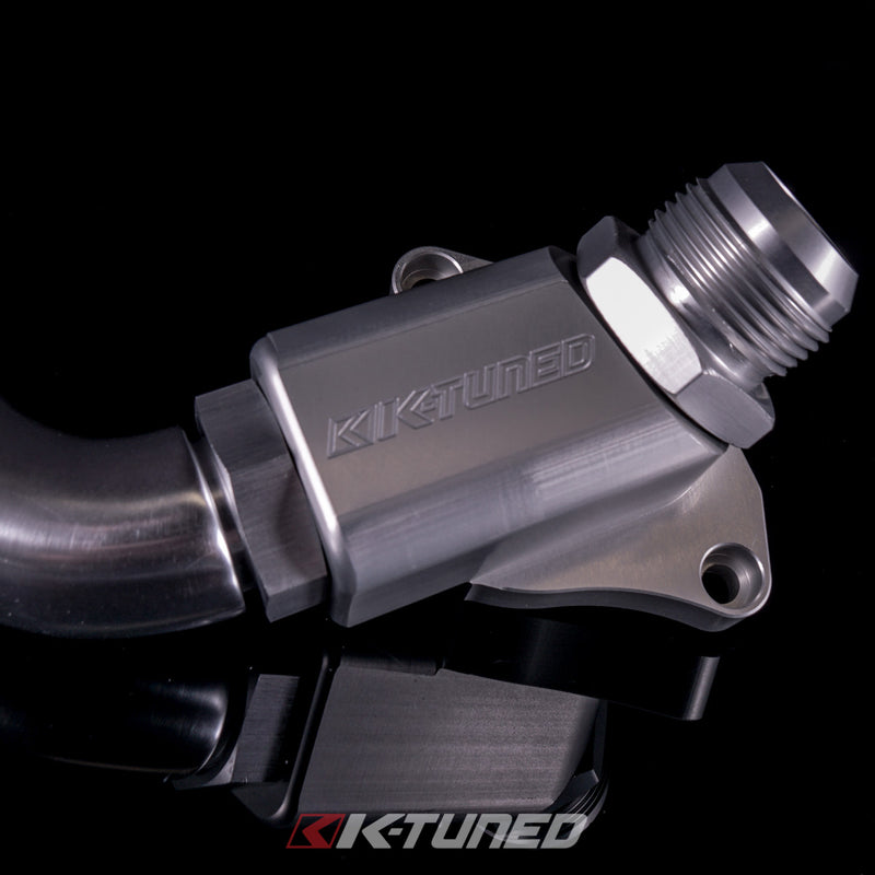 K-Tuned B16/B18C5 (Type R) Upper Coolant Housing w/ Filler Neck and 16AN and Hose End Fitting - KUW-B16-F02