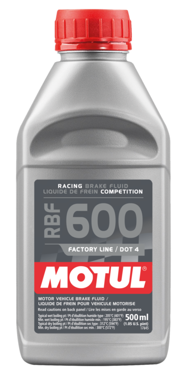 Motul RBF 600 Synthetic Brake Fluid 500ml (16.9 fl.oz.) - 100949