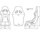 NRG FRP Fiberglass Bucket Seat PRISMA- ULTRA SLICE Edition with gold pearlized back. Pizza Microfiber print finish in vegan material plus phone pockets. (Large) - FRP-302-PIZZA