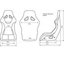 NRG FRP Fiberglass Bucket Seat ULTRA Edition with Grey peralized back, Orange vegan micro fiber material, phone pockets and special ultra embroidery (Large) - FRP-302OR-ULTRA