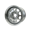VMS Wheels Phone Dial 15x10 4x108 +20 Offset Silver Machined Finish - VWPD006