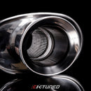 K-Tuned Universal Muffler - Oval - Long (22") - 2.5" Inlet - KTD-MFL-25S