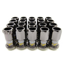 Project Kics Racing Composite R40 Open Lug Nut w/ Locks 16+4 - Black