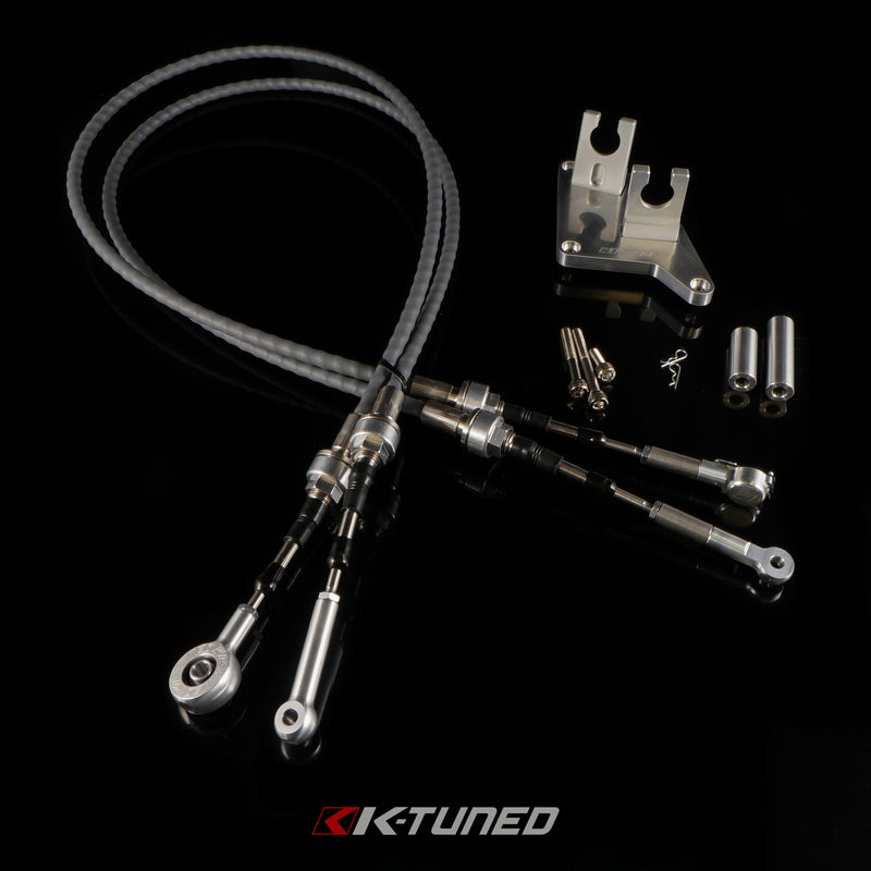 K-Tuned Shifter Cables - Race Spec Shifter Cables B-Series AWD w/ bracket - R-SFT-BAW