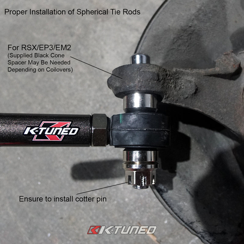 K-Tuned Complete Spherical Tie Rod Set - RSX - KTD-TRO-RCE