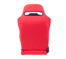 NRG Type-R Cloth Sport Seat Red w/ Red Stitch w/ logo - RSC-210L/R