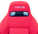 NRG Type-R Cloth Sport Seat Red w/ Red Stitch w/ logo - RSC-210L/R