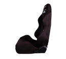 NRG Type-R Suede Sport Seat Black W/ Red Stitching w/ logo - RSC-220L/R