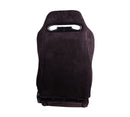 NRG Type-R Suede Sport Seat Black W/ Red Stitching w/ logo - RSC-220L/R