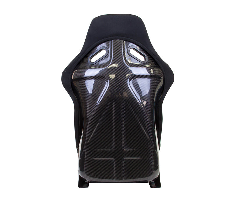 NRG Fiber Glass Bucket Seat with Carbon Fiber (Large) Bucket Seat Black - RSC-300