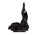 NRG Reclinable FRP Fiberglass Bucket Seat, black cloth, red stitching with Black backing ( one piece) - RSC-400BK