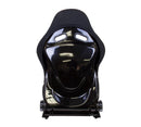 NRG Reclinable FRP Fiberglass Bucket Seat, black cloth, red stitching with Black backing ( one piece) - RSC-400BK