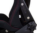 NRG Reclinable FRP Fiberglass Bucket Seat, black cloth, red stitching with Black backing ( one piece) - RSC-400BK
