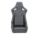 NRG Omega Reclined Seat with large side support Black Vegan Leather with Black Carbon Vinyl Back with Embossed NRG logo ( Price Showned in Pairs) - RSC-750BK/BK L/R