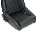 NRG Omega Reclined Seat with large side support Black Vegan Leather with Black Carbon Vinyl Back with Embossed NRG logo ( Price Showned in Pairs) - RSC-750BK/BK L/R