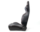 NRG Reclinable Racing Seat, Black Leather, Red Stitching w/ Logo - RSC-208-1L/R