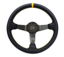 NRG CARBON FIBER STEERING WHEEL 350mm SILVER Carbon Fiber, SILVER stiching, SILVER center mark, Leather - RST-036CF-GD