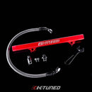 K-Tuned K-Series Fuel Rail Kit with Factory K-Series Side Feed (RSX/EP3/8th/9th Gen Civic) - Red - KTD-KSF-RED