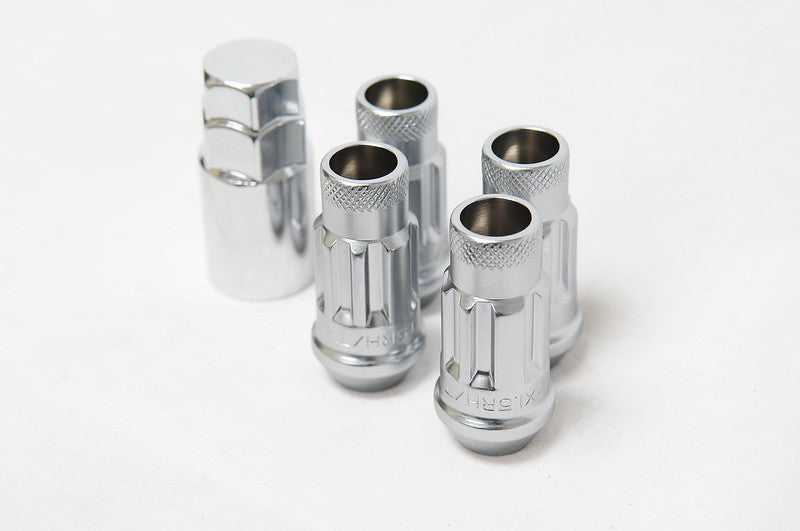 Muteki SR48 Lug Nuts Lock Set Open End - Satin Silver