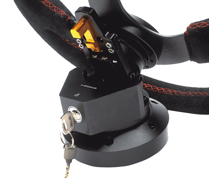 NRG Steering Wheel Quick Tilt System with Lock - Black - SRT-100BK