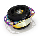 NRG Quick Release Race Handle - Black Body / Neochrome Cutout  Ring - SRK-257BK-MC