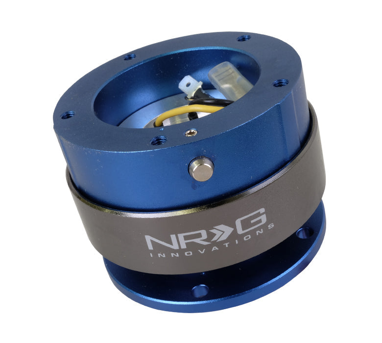 NRG Quick Release 2.0 - Blue Body/Titanium Chrome Ring (5 hole base, 5 hole top) - SRK-300BL