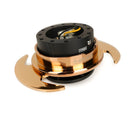 NRG Quick Release 3.0 - Black Body/Chrome Rose Gold Ring w/ Handles - SRK-650BK-CRG