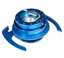 NRG Quick Release 4.0 - Black Body / BlueRing w/ Handles - SRK-700BL