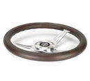 NRG Classic Wood Grain Wheel - 350mm 3 Chrome Silver spokes, Oak color wood - ST-015SL-OAK
