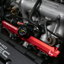 Hybrid Racing High-Flow Fuel Rail (B-Series / Universal) Dust Red - HYB-FRL-01-31