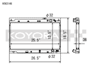 Koyo Radiator - 94-01 Acura Integra (MT w/ Showa/Denso OEM) - V083146