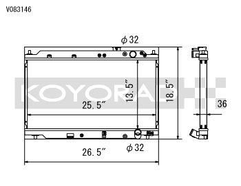 Koyo Radiator - 94-01 Acura Integra (MT w/ Showa/Denso OEM) - V083146