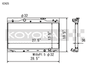 Koyo Radiator - 02-06 Acura RSX Base/Type-S (MT) (Req. Non-OEM Rad. Cap) - V2425
