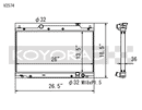 Koyo Radiator - 02-05 Honda Civic Si 2.0L EP3 (MT) - V2574
