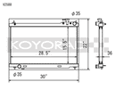 Koyo Radiator - 03-07 Infiniti G35 Coupe / 03-06 G35 Sedan VQ35DE (MT) - V2588