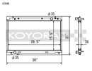 Koyo Radiator - 07-08 Nissan 350Z VQ35HR (MT) - V2999