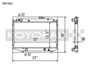 Koyo Radiator - 84-87 Toyota Corolla RWD w/ 3SGE BEAMS 2.0L Engine Swap Manual - VH010681