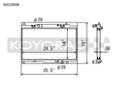 Koyo Radiator - 14-19 Ford Fiesta ST 36mm Hyper Core + NFLO Triple Pass - VH322965N