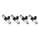 Injector Dynamics 1300cc Injectors - Audi/VW 1.8T, Cobalt SS, 06-14 Miata - 14mm Top Adapter (Grey) - 14mm (Silver) Lower O-Ring - Set Of 4 - 1300.60.14.14B.4