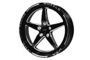 VMS Wheels Star 18x5 5x120 -25.4 Offset Polished Lip Black Milling Finish - VWST030