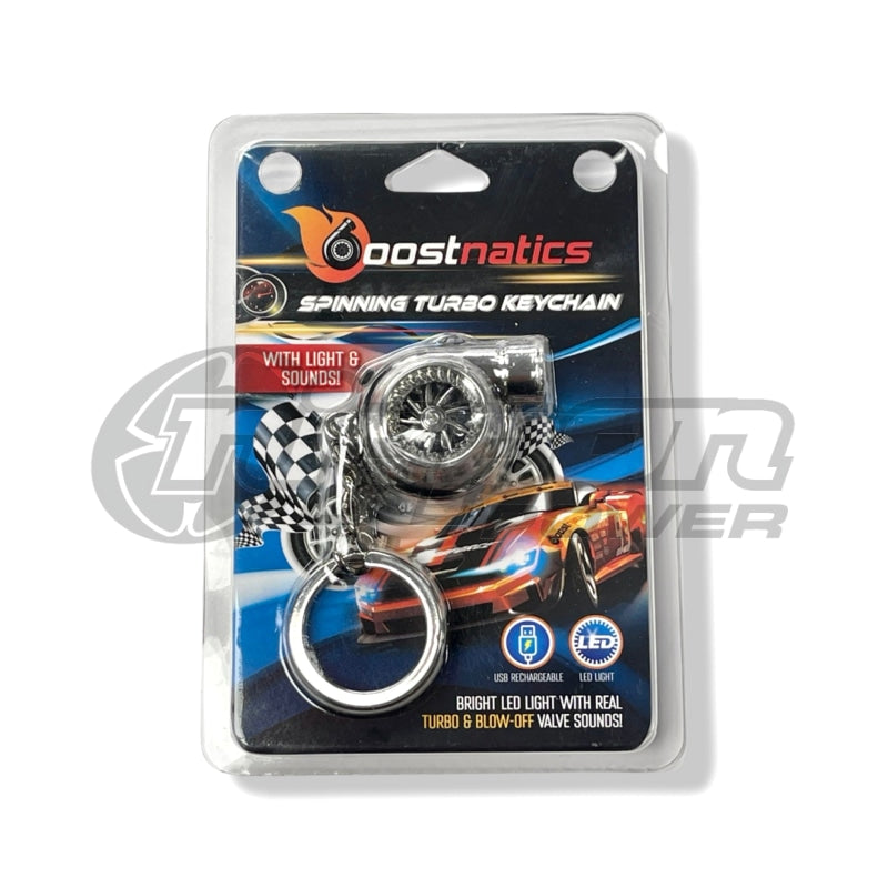 Electric Key Chain Boostnatics Rechargeable Electric Spinning Turbo Keychain w/ LED - Ver