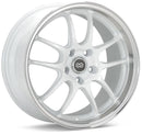 Enkei PF01SS 17x9 5x114.3 48mm Offset 75mm Bore Diameter White with Machined Lip Wheel - 460-790-6548WM