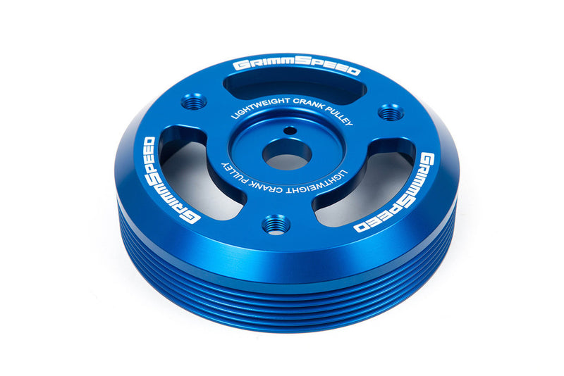 Grimmspeed Lightweight Crank Pulley BLUE - Subaru FA/FB Engines [Equipped w/1-Piece OEM Pulley] - 095022