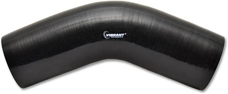 Vibrant 45 Degree Silicone Hose, 2.375" I.D. x 5.00" Leg Length - Black  - 27909