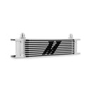 Mishimoto Universal 10-Row Oil Cooler, -8AN, Silver - MMOC-10-8SL