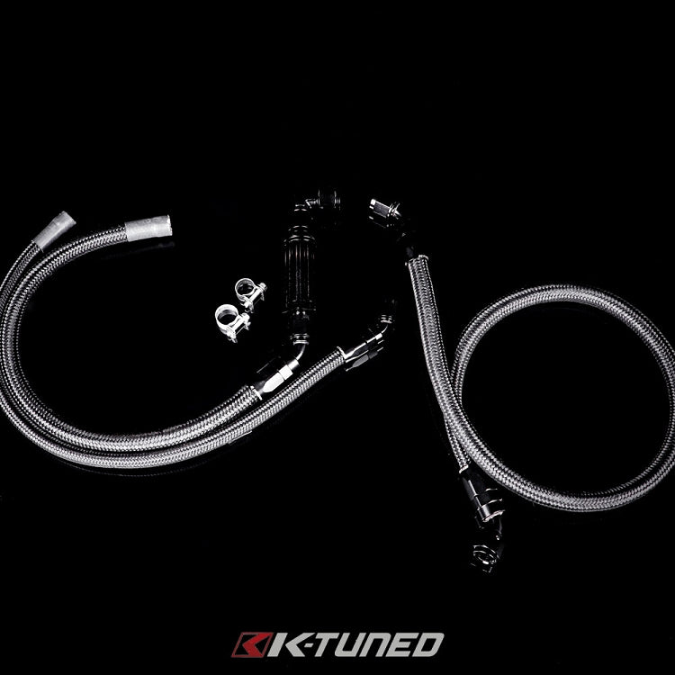 K-Tuned 6AN Fuel Line Kit, Center Feed/ With Filter/ Wrench - FLK-CF-LO