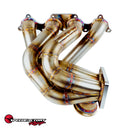SpeedFactory Stainless Steel Turbo Manifold Forward Face Style B Series Open T4 Flange w/ Single 60mm Turbosmart WG - SF-04-052-O